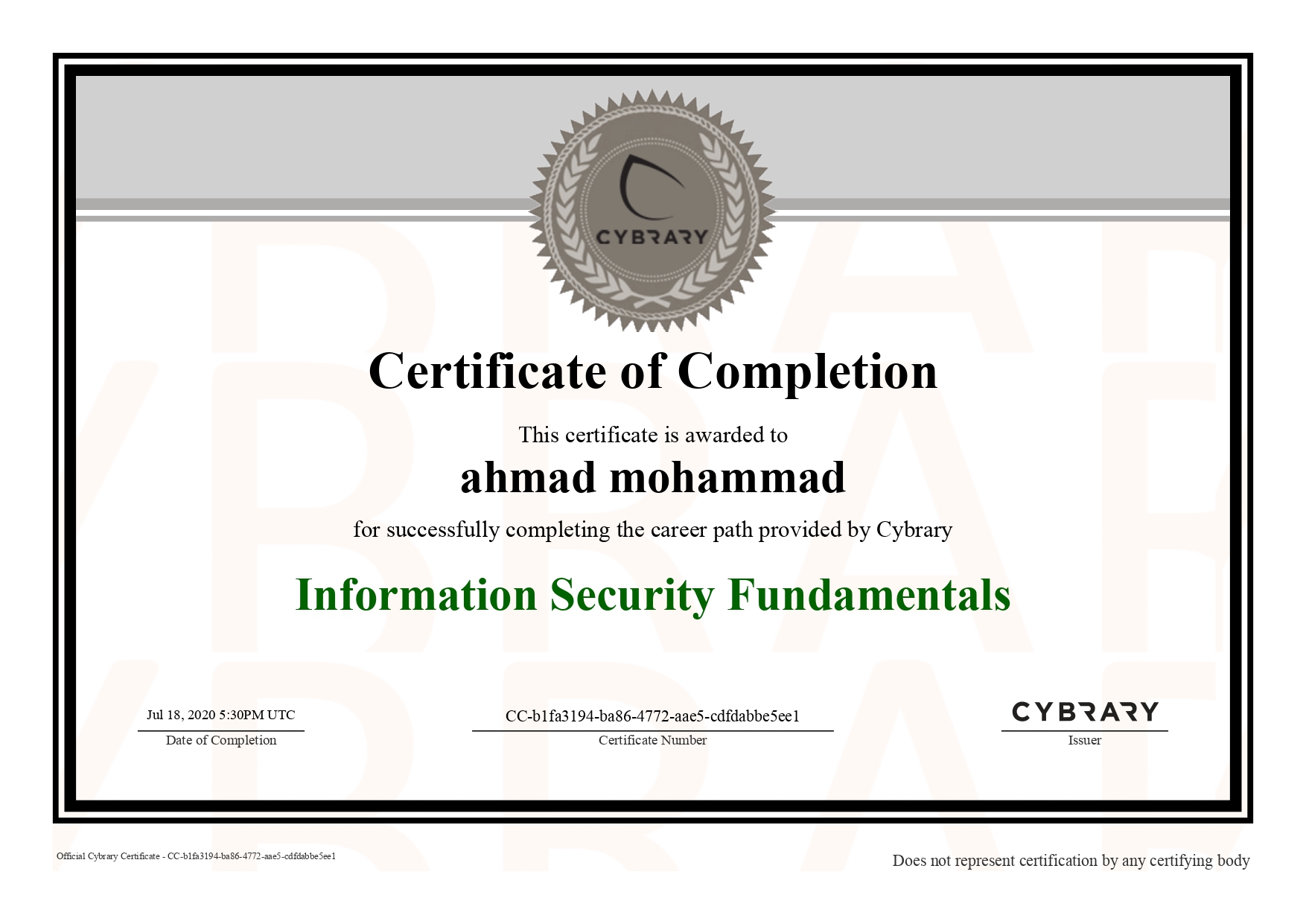 Information Security Fundamentals