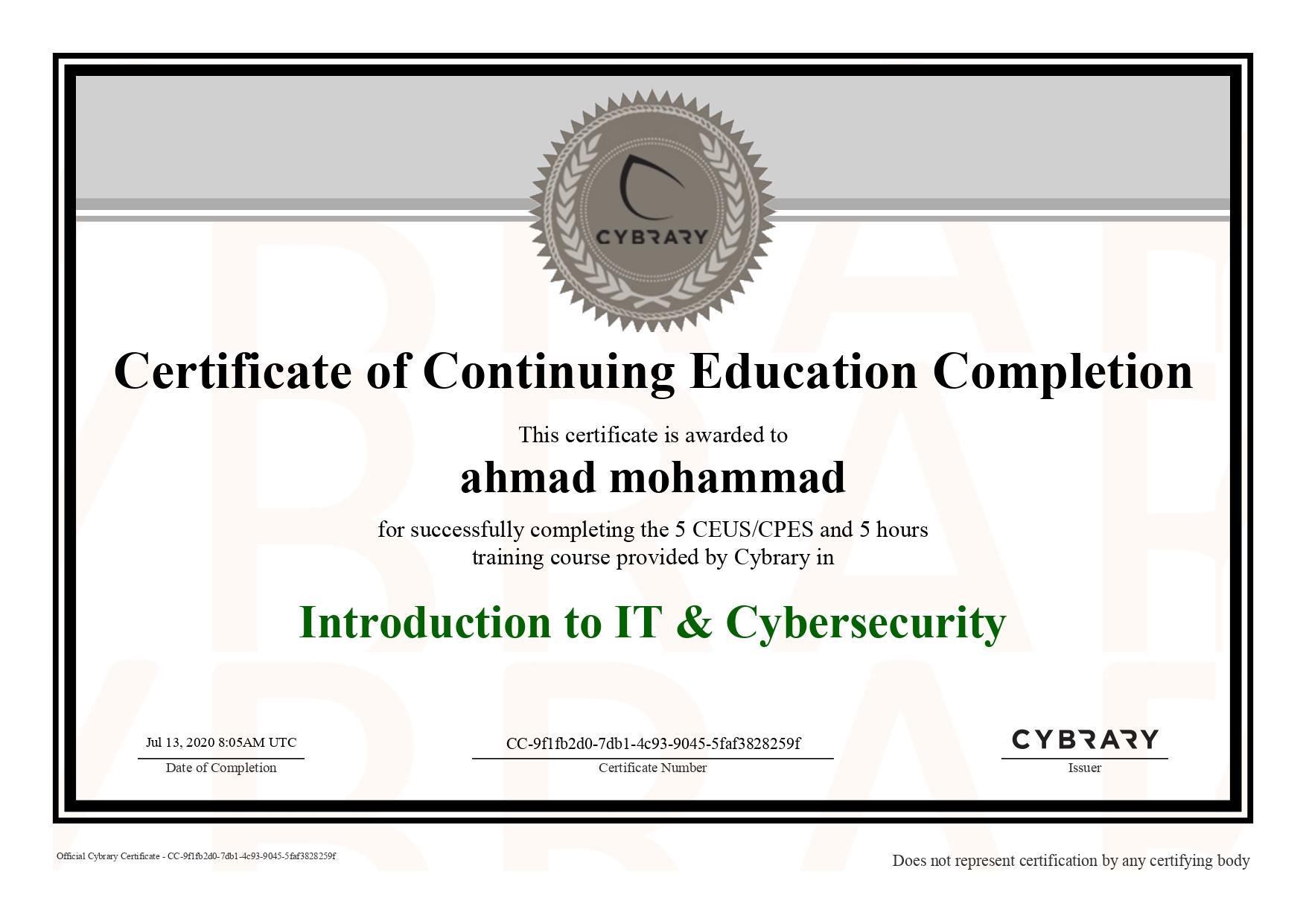 Introduction to IT & Cybersecurity